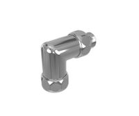 Комплект фитингов для нижнего подключения водяных полотенцесушителей типа лесенка Aquatek ( уголок со сгоном 3/4х1/2 - 2 шт + эксцентрик 3/4х1/2 - 2 шт + отражатель 3/4 - 2 шт), цвет хром AQ 3020CH — фото 6, Комплектующие для полотенцесушителей