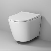 Унитаз подвесной Grossman Fly (520х360х350) безободковый,белый с тонкой крышкой,микролифт,1 место арт-GR-4478S — фото 1, Подвесные унитазы