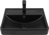 Раковина Aquanet Ирис 50 черная матовая арт-00329246 — фото 6, Раковины встраиваемые сверху