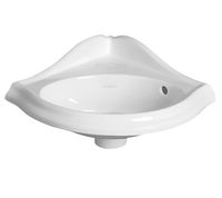 Раковина SIMAS ARCADE угловая подвесная на консоль без отверстий со спинкой цвет белый AR036 — фото 1, Раковины подвесные