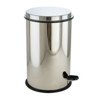 COMPLEMENTI Ведро мусорное 11л, D26, H40 cm, хром 21949 — фото 1, Мусорные ведра