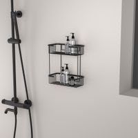 Полка двойная Timo Saona 13083/03 черный — фото 3, Полки для ванной и душа