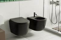 Комплект ABBER унитаз AC1100MB черный матовый с инсталляцией AC0105 и кнопкой AC0120MB, биде AC1150MB с инсталляцией AC0101P AC1100MB-AC0105-AC0120MB-AC1150MB-AC0101P — фото 3, Комплекты унитаз + инсталляция