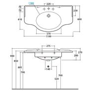 Товар: Раковина GLOBO PAESTUM подвесная с одним отверстием и двумя намеченными со спинкой цвет белый арт-PA022BI - фото 4 Раковина GLOBO PAESTUM подвесная с одним отверстием и двумя намеченными со спинкой цвет белый арт-PA022BI — фото 4, Раковины подвесные