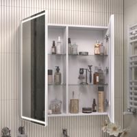 Зеркальный шкаф VIGO Geometry Comfort 80 подвесной белый (221) — фото 3, Зеркальные шкафы в ванную