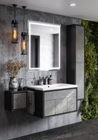 Шкаф-колона УЭЛЬС 30, графит 1A267703WA6A0 — фото 7, Шкафы для ванной