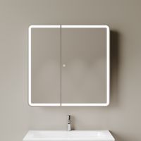 Зеркальный шкаф для ванной комнаты SANCOS Diva 800х149х800, с подсветкой, арт. арт-DIV800 — фото 1, Зеркальные шкафы в ванную