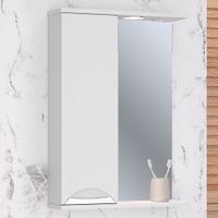 Зеркальный шкаф ELEGANSE 50 /хром/левый/ AQUA DE MARCO 1050CELE/L — фото 1, Зеркальные шкафы в ванную