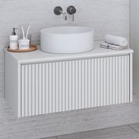 Тумба подвесная MONACO 80 /белый софт/ AQUA DE MARCO 2080WFMON — фото 1, Тумбы под раковину