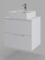 Orange Line Li-60TuwMDF+B04-405W тумба с раковиной подвесная 60 см, белый Li-60TuwMDF+B04-405W — фото 2, Тумбы с раковиной