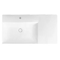 Раковина HATRIA Bahia 13 подвесная или на тумбу с одним отверстием с переливом цвет белый арт-BHD800465011TS0 — фото 1, Раковины подвесные