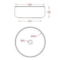 Раковина Artceram Cognac Quadro накладная без отверстий цвет onyx арт-COL001 46 00 — фото 2, Раковины накладные
