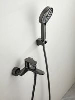 Смеситель для ванны с душем BELZ, оружейная сталь, арт-B61713-3 — фото 2, Смеситель для ванны