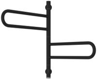 Полотенцесушитель электрический Сунержа Парео 4.0-2С 567х535 Матовый чёрный 31-0823-0567 — фото 3, Электрические полотенцесушители