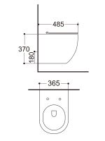 Agger Унитаз подвесной безободковый TORNADO, сиденье с микролифтом арт-AT09150 — фото 9, Подвесные унитазы