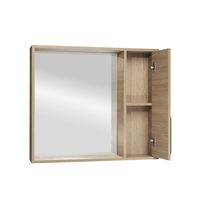 Зеркало со шкафом VIANT КЕЛЬН 80 подвесное светлое дерево арт-VKEL80SD-ZSH — фото 1, Зеркальные шкафы в ванную