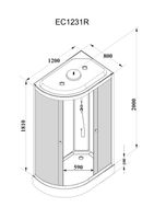 Ограждение VIVA90B N душевое Ceruttispa без поддона (90x90x195) — фото 255, Прямоугольные душевые уголки