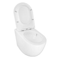 Унитаз приставной Azario Grado 365х570х410 безободковый, смыв "Торнадо", в комплекте с быстросъемным сидением микролифт арт-AZ-2141D-UQ1 — фото 3, Приставные унитазы