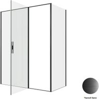 Душевой уголок Allen Brau Priority 160x80 черный браш арт-3.31039.BBA + 3.31042.BBA — фото 3, Прямоугольные душевые уголки