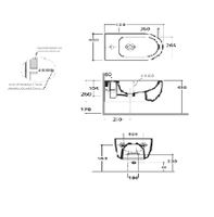 Биде GLOBO MODE подвесное с одним отверстием цвет белый арт-MES09BI — фото 3, Биде подвесные