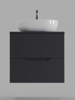 Orange Line Li-60TugMDF+B05-480W тумба с раковиной подвесная 60 см, графит/белый Li-60TugMDF+B05-480W — фото 2, Тумбы с раковиной