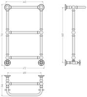 Полотенцесушитель водяной Сунержа Ренессанс 1386 660x400 Матовый чёрный арт-31-0281-6640 — фото 2, Водяные полотенцесушители