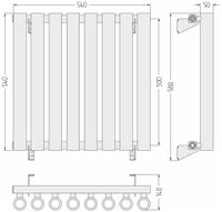 Товар: Отопительный радиатор Сунержа Кумир-0 500х540 8 секций Матовый чёрный арт-31-0340-5008 - фото 4 Отопительный радиатор Сунержа Кумир-0 500х540 8 секций Матовый чёрный арт-31-0340-5008 — фото 4, Радиаторы отопления