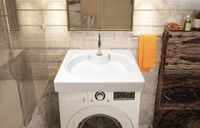 Раковина подвесная Azario Lindi 597х595х90 литьевой мрамор, белый арт-CS00078504 — фото 3, Раковины подвесные