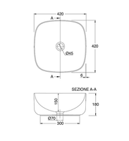 Товар: Раковина Scarabeo MOON накладная без перелива без отверстий цвет белый арт-5501 - фото 4 Раковина Scarabeo MOON накладная без перелива без отверстий цвет белый арт-5501 — фото 4, Раковины накладные