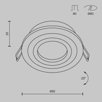 Товар: Встраиваемый светильник Technical DL023-2-01S - фото 2 Встраиваемый светильник Technical DL023-2-01S — фото 2, Точечные светильники