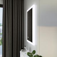 Зеркало Бриклаер Вега 40 LED подсветка на взмах руки, часы арт-4627125414190 — фото 6, Зеркала в ванную комнату