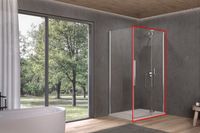 POLARIS D - 90 - BLACK PROFILE - TRANSPARENT - R арт-515770 — фото 1, Душевые уголки