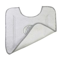 Коврик д/WC 60х60 см., вышивка логотип MIGLIORE, белый, окантовка серебро арт-31920 — фото 3, Коврики для ванной комнаты