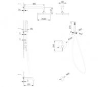 Товар: Душевая система ABBER Wasser Kreis AF8117G скрытого монтажа с изливом, золото матовое - фото 4 Душевая система ABBER Wasser Kreis AF8117G скрытого монтажа с изливом, золото матовое — фото 4, Встраиваемые душевые комплекты