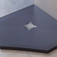 Душевой поддон трапеция RGW ST/T-G 80x80, каменный, графит, арт-16155088-02 — фото 5, Душевые поддоны из искусственного камня