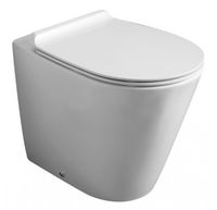 Унитаз SIMAS GAMBASSI напольный приставной безободковый цвет белый GA01 — фото 1, Подвесные унитазы