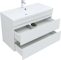 Тумба под раковину Aquanet Нота New 100 белый глянец арт-00335420 — фото 2, Тумбы под раковину