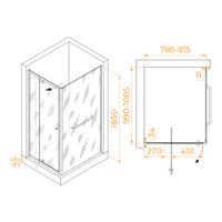 Душевой уголок RGW PA-44-1 (PA-02 + Z-060-1) 800x1000 410844180-011 — фото 1, Душевые уголки