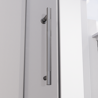 Душевая дверь распашная Veconi Premium Alassio GR, 1300х2000, брашированный графит, стекло прозрачное осветленное AL-130-00-GR-C4 — фото 2, Распашные душевые двери