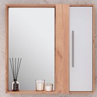 Зеркальный шкаф MELBOURNE 80 /универсальный/дуб/белый/ AQUA DE MARCO 1080WCMEL/V.2.0 — фото 2, Зеркальные шкафы в ванную