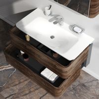 M30FHX1002NF Sensation, База под раковину, подвесная, 100 см, ящики, орех, текстурированная, шт — фото 1, Тумбы под раковину