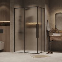 Товар: Душевое ограждение Grossman Galaxy 1/2.K33.01.90.21.02-1/2.K33.01.10L.21.02 (90х100х195) раздвижная,черный матовый,стекло шиншилла,2 места 300.K33.01.90R10L.21.02 - фото 2 Душевое ограждение Grossman Galaxy 1/2.K33.01.90.21.02-1/2.K33.01.10L.21.02 (90х100х195) раздвижная,черный матовый,стекло шиншилла,2 места 300.K33.01.90R10L.21.02 — фото 2, Прямоугольные душевые уголки