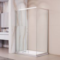 Душевой уголок RGW PA-245 90x100, прямоугольный, профиль хром, стекло прозрачное/6 мм, арт-410824590-11 — фото 3, Прямоугольные душевые уголки