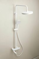 Товар: Душевая система с тропическим душем и смесителем BELZ, клавишный переключатель, белый, арт-B25713-8 - фото 4 Душевая система с тропическим душем и смесителем BELZ, клавишный переключатель, белый, арт-B25713-8 — фото 4, Душевые стойки