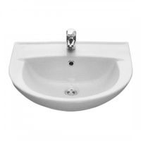 Умывальник "Воротынский" 56 см. с отв., переливом, крап на белом SANTERI арт-131116S0111B0 — фото 2, Раковины подвесные