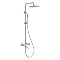 Душевая стойка BERGES KALISTO 3R с термостатом, хром арт-075021 — фото 1, Держатели для душа