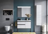 DOMI Тумба под раковину Gap Plus 100, 2 ящ., 1 дв., белый глянец, левая, ROCA арт-7857626806 — фото 9, Тумбы под раковину