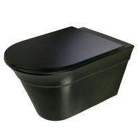 Товар: MONACO Унитаз подвесной, безободковый, керамика, черный матовый 32063 - фото 9 MONACO Унитаз подвесной, безободковый, керамика, черный матовый 32063 — фото 9, Подвесные унитазы