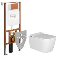 Комплект Artceram A16: унитаз ASV003 01 00 подвесной безободковый + сиденье + инсталляция арт-700.101.03 — фото 4, Комплекты унитаз + инсталляция