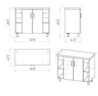Тумба напольная "ФЛАЙ-100 см" дуб сонома/белая (ум.Фостер-100) 101001 — фото 2, Комоды и тумбы для ванной комнаты